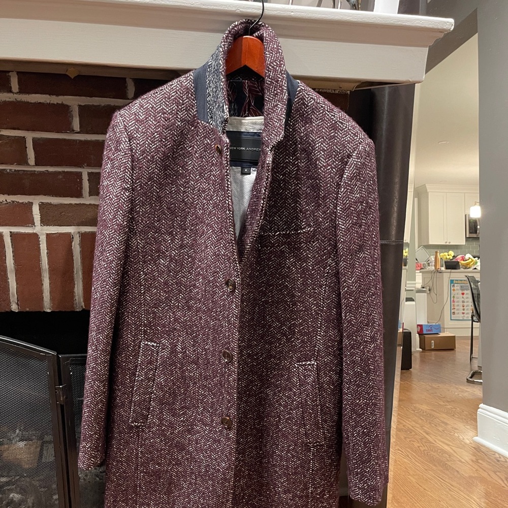 Ted Baker Herringbone bouclé wool-blend coat
